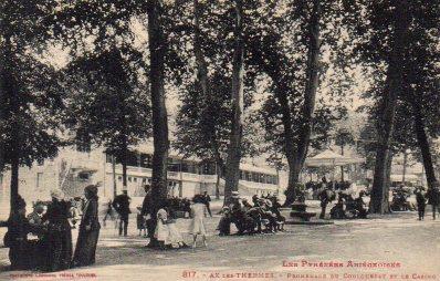 POSTAL PV06958: Aux-les-Thermes, Promenade du Coulobret et le Casino