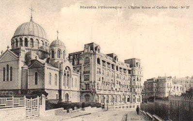 POSTAL PV06969: Biarritz Pittoresque. Eglise Russe et Carlton Hotel
