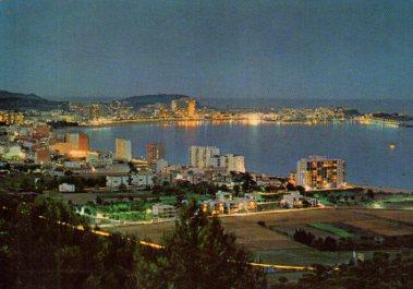 POSTAL PV06793: San Antonio de Calonge vista nocturna