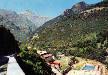 POSTAL PV06797: La Farga piscina y vista panoramica en Queralbs