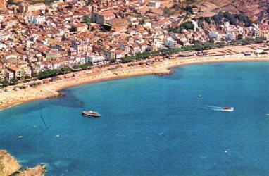 POSTAL PV06741: Blanes vista aerea de la playa
