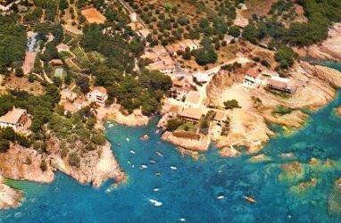POSTAL PV06745: Vista aerea Playa de Fornells en Bagur