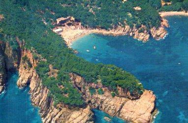 POSTAL PV06746: Playa de Aiguablava en Bagur vista aerea