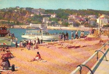 POSTAL PV06763: Barca crucero en la playa de San Feliu de Guixols