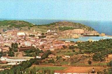 POSTAL PV06757: Vista aerea plaza de toros en San Feliu de Guixols