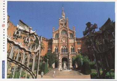 POSTAL PV06854: Entrada del Hospital de la Santa Creu y Sant Pau en Barcelona (ver descripcion)