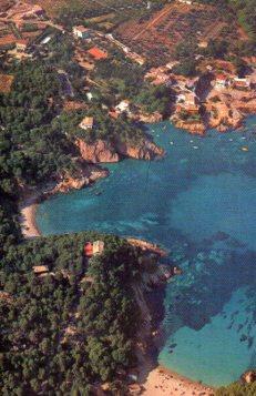 POSTAL PV06828: Playas de Aiguablava y Fornels vista aerea, Bagur