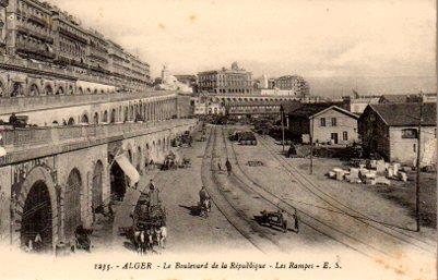POSTAL PV06462: Alger. Le Boulevard de la Republique, Les Rampes