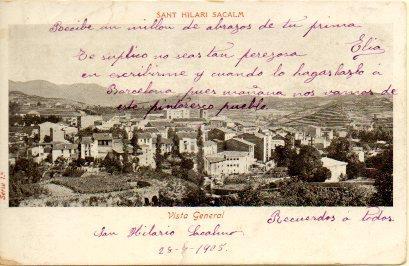 POSTAL PV06087: Vista general Sant Hilari Sacalm