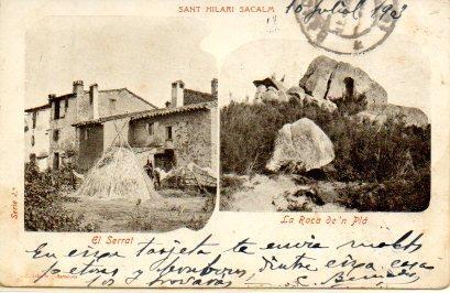 POSTAL PV06088: El Serrat y la Roca de'n Pla a Sant Hilari Sacalm