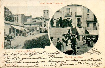 POSTAL PV06093: Surtida de Missa i carreer Arbucias a Sant Hilari Sacalm