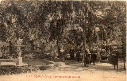 POSTAL PV06097: Colegi Concepcionistes, jardins. La Bisbal (Gerona)