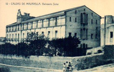 POSTAL PV06111: Vista del Balneario Soler en Caldas de Malavella