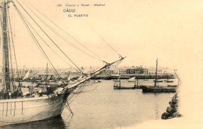 POSTAL PV06101: Barcos en el puerto de Cadiz