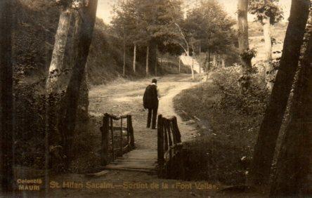 POSTAL PV06184: Sortint de la Font Vella, Sant Hilari Sacalm