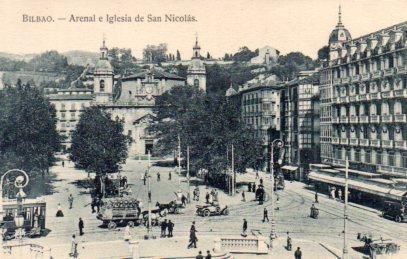 POSTAL PV06127: Arenal e Iglesia de San Nicolas, Bilbao