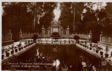 POSTAL PV05956: Glorieta de los Quinteros en Exposicion Ibero-Americana, Sevilla