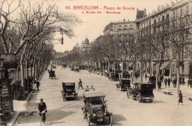 POSTAL PV05946: Vista del Paseo de Gracia de Barcelona