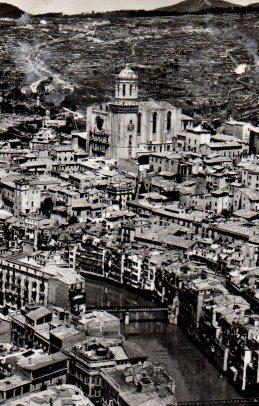 POSTAL PV05944: Vista area de la Catedral de Gerona