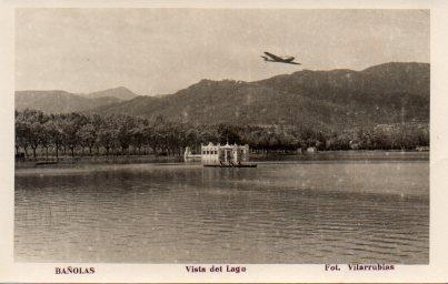 POSTAL PV06030: Vista de las pesqueras en el lago de Bañolas