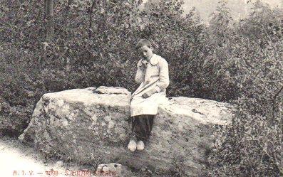 POSTAL PV05997: Pedra de les Meditacions o Roca dels Enamorats, S. Hilari Sacalm