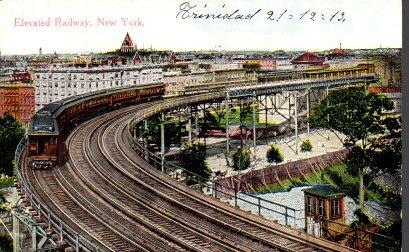 POSTAL PV06010: Elevated Railway, New York