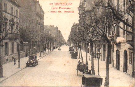 POSTAL PV06332: Vista Calle Provenza de Barcelona
