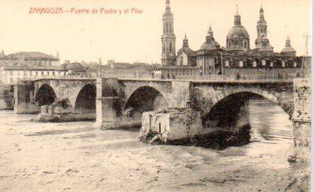 POSTAL PV06349: Puente de Piedra y vista el Pilar, Zaragoza