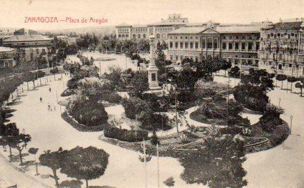 POSTAL PV06354: Vista aerea Plaza de Aragon, Zaragoza