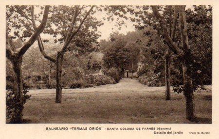 POSTAL PV06342: Balneario Termas Orion, Detalle del jardin