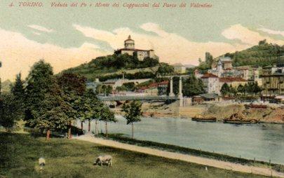 POSTAL PV06436: Torino. Veduta del Po e Monte dei Cappuccini del Valentino