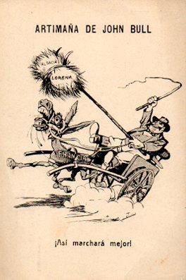 POSTAL PV06445: Caricaturas del diario El Tiempo. Artimaña de John Bull