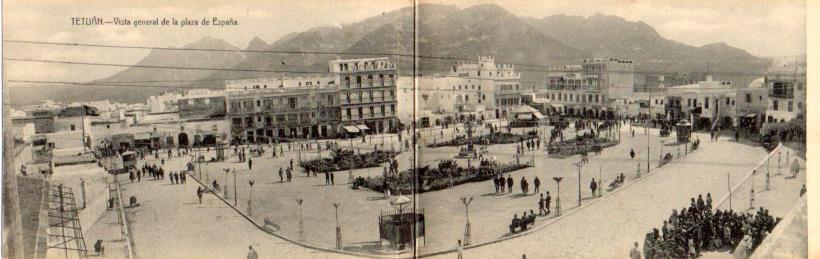 POSTAL PV06396: Vista general extensible Plaza de España en Tetuan