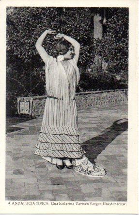 POSTAL PV06409: Andalucia tipica nº 4. Carmen Vargas bailarina. (ver descripcion)