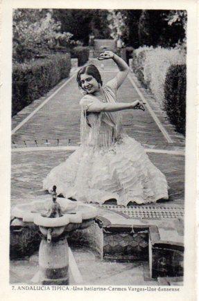 POSTAL PV06412: Andalucia tipica nº 7 Carmen Vargas bailando. (ver descripcion)