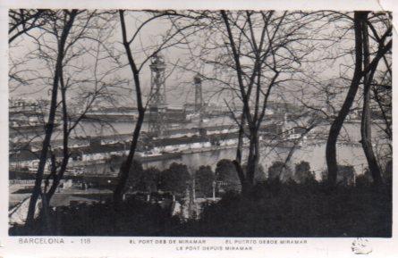 POSTAL PV06253: El puerto de Barcelona desde Miramar