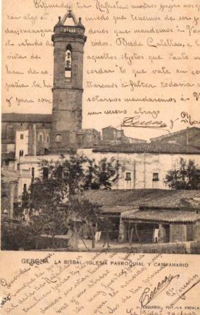 POSTAL PV06192: Iglesia y campanario de La Bisbal, Gerona. Foto J. Esquirol