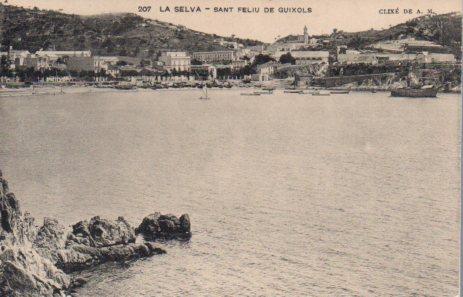 POSTAL PV06201: Vista de San Feliu de Guixols desde las rocas