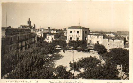 POSTAL PV06285: Plaza del Generalisimo Franco en Cassa de la Selva