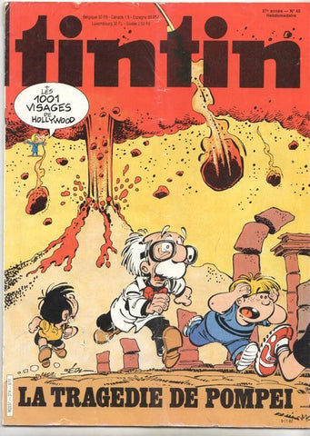 Revista Tintin num 45, año 37, 9/11/82. La tragedie de Pompei