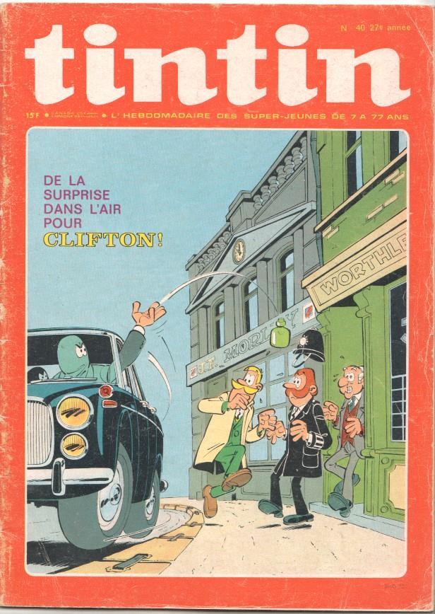 Revista Tintin num 40, año 27, 3/10/72. De la surprise dans l'air pour Clifton