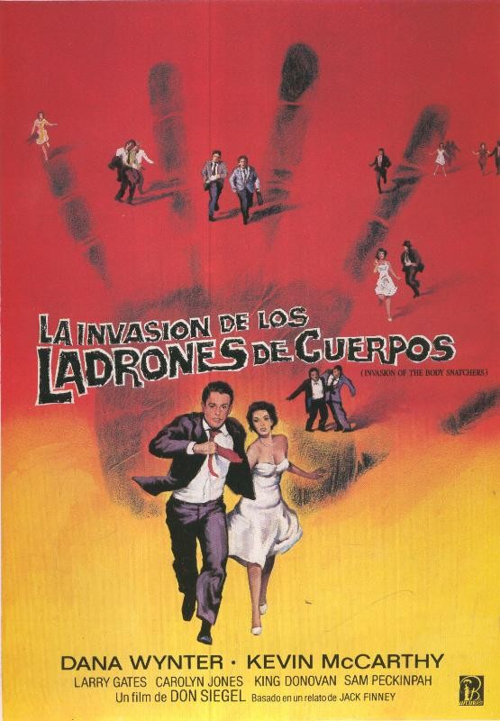 Caratula/Cartel de Cine: LA INVASION DE LOS LADRONES DE CUERPOS, un fil de Don Siegel