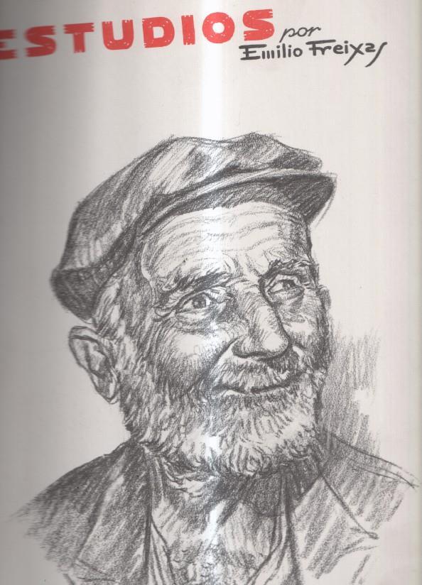 Laminas Carlos Freixas: Rostros campesinos carpeta archivador (Serie Estudios numero 14 )