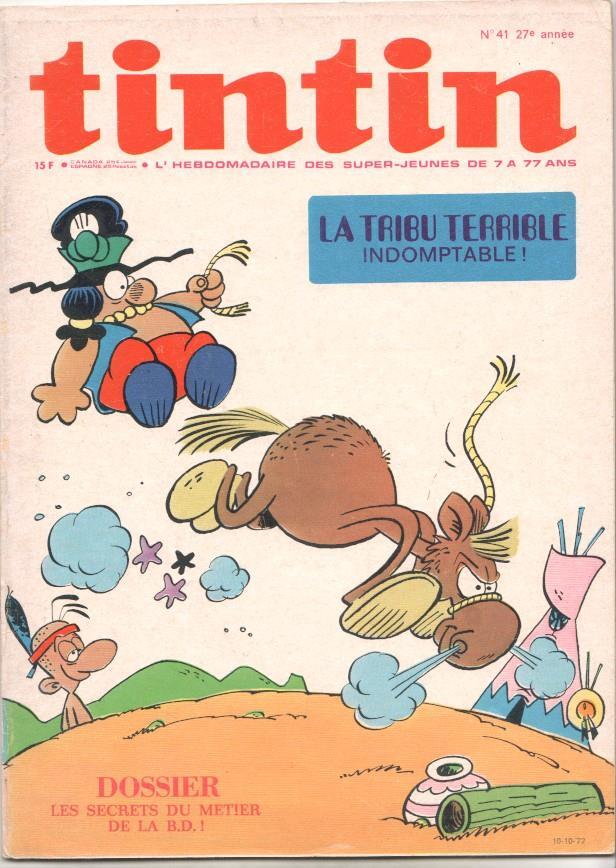 Revista Tintin num 41, año 27, 10/10/72. Dossier les secrets du metier de la B.D.