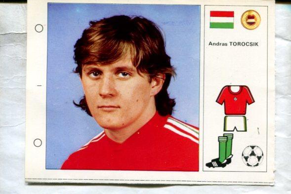 Cromo Estrellas del Mundial 82 numero 080: Andras Torocsik de Hungria