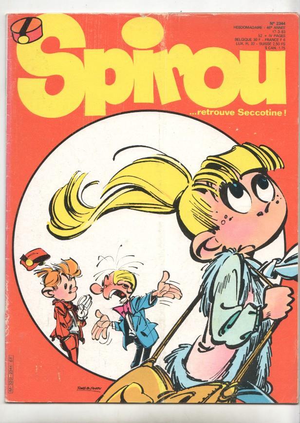 Revista Spirou num 2344, año 46, 17/3/83 - Retrouve Seccontine (Spirou & Fantasio)