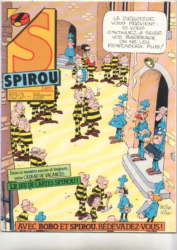 Revista Spirou num 2415, año 47, 26/7/84 - NO INCLUYE JUEGOS DE CARTAS DE SPIROU