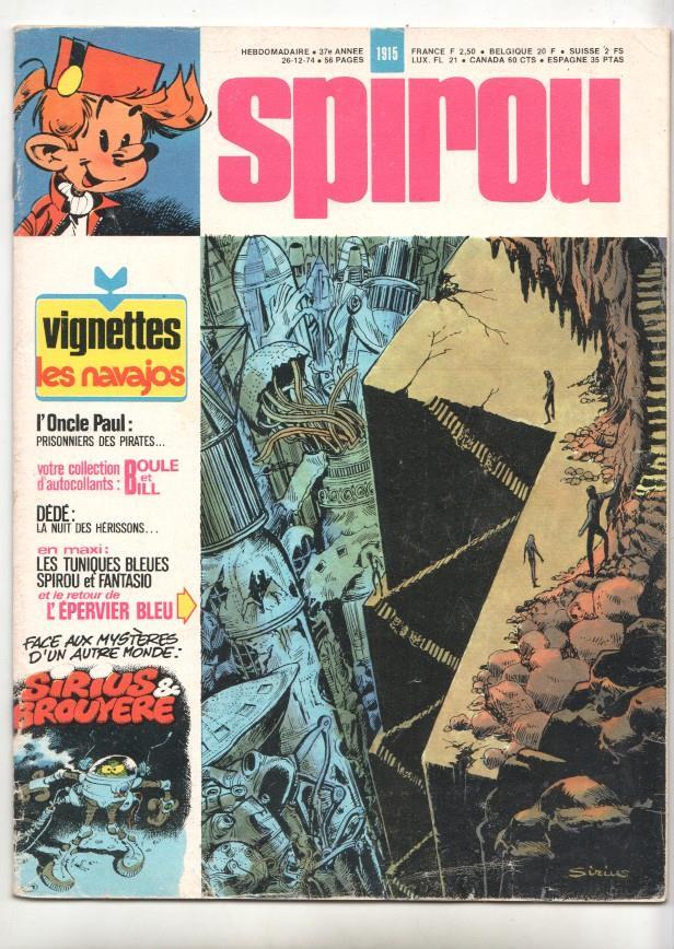 Revista Spirou num 1915, año 37, 26/12/74 - Vignettes les navajos