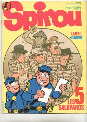 Revista Spirou num 2357, año 46, 16/6/83 - Les 5 salopards. FALTA EL POSTER