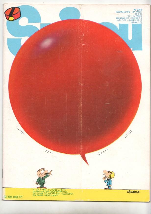 Revista Spirou num 2358, año 46, 23/6/83 - L'homme aux phylacteres